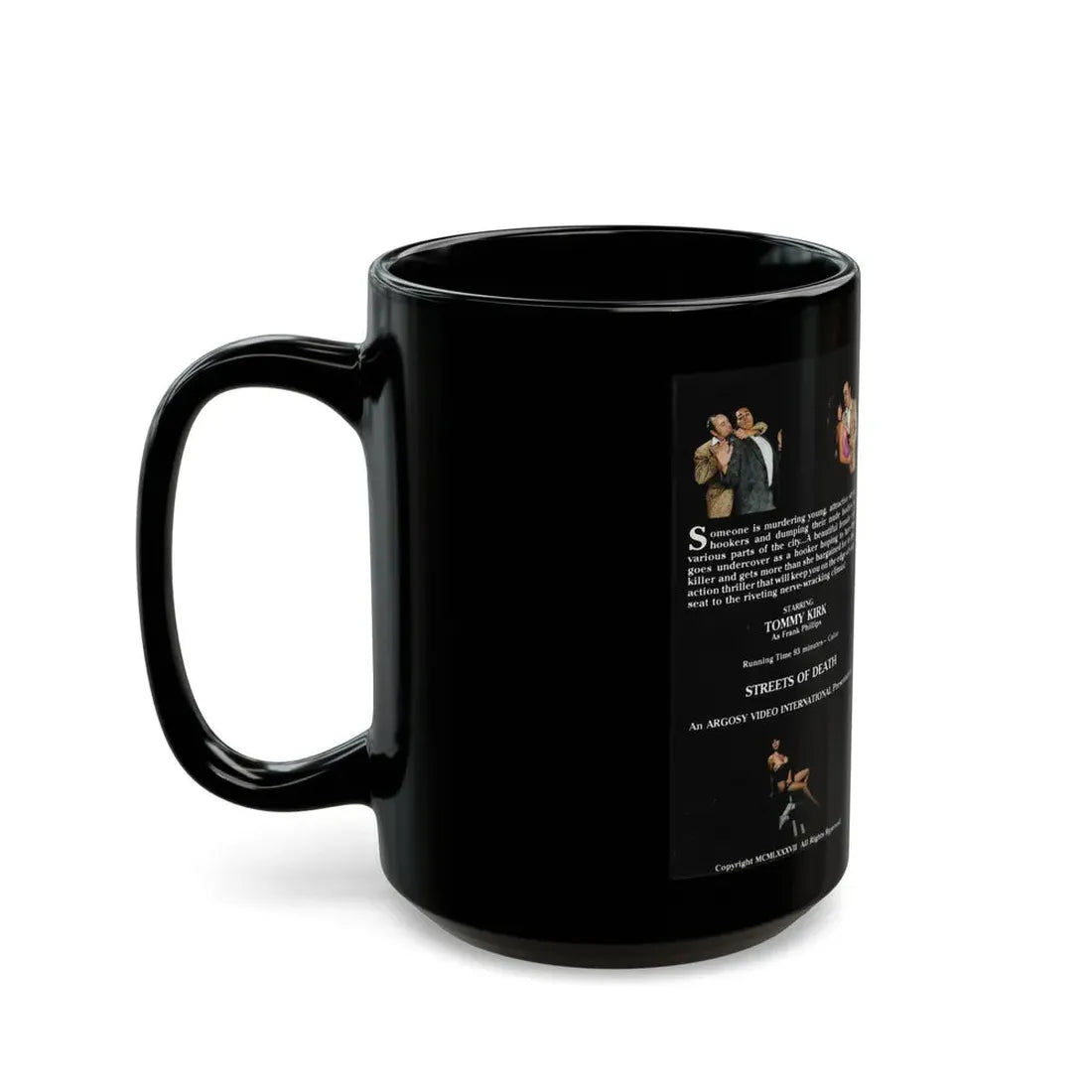 STREETS OF DEATH (VHS COVER) - Black Coffee Mug - Go Mug Yourself