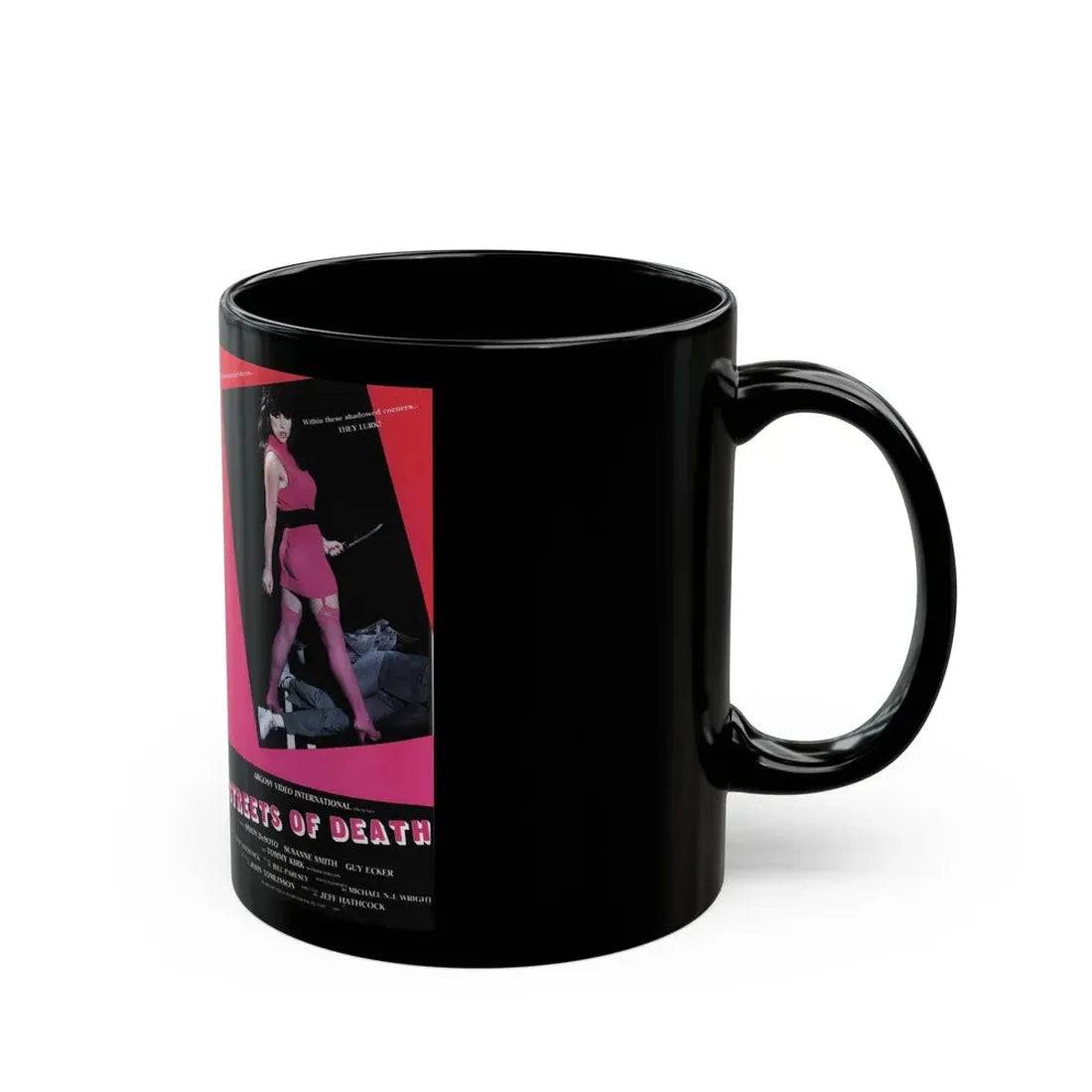 STREETS OF DEATH (VHS COVER) - Black Coffee Mug - Go Mug Yourself