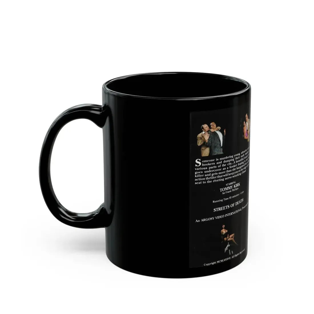 STREETS OF DEATH (VHS COVER) - Black Coffee Mug - Go Mug Yourself