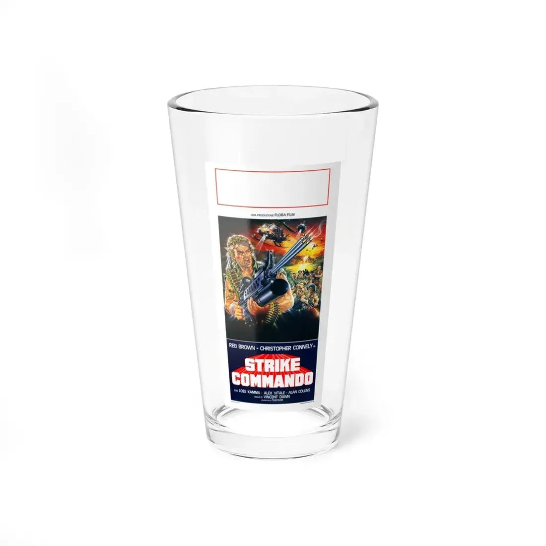 STRIKE COMMANDO (ITALIAN) 1987 Movie Poster - Pint Glass 16oz 16oz - Go Mug Yourself