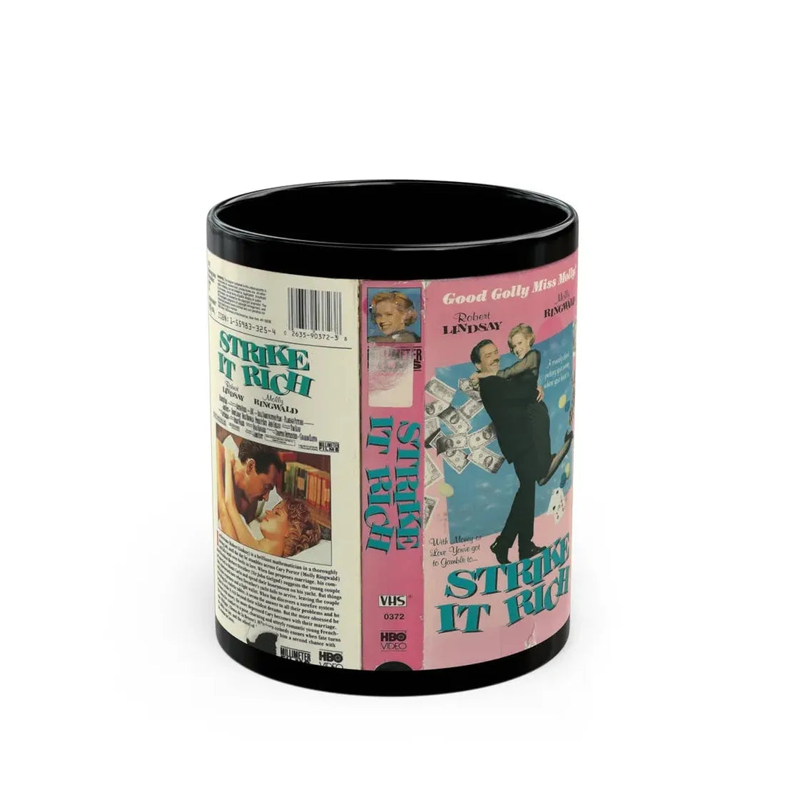 STRIKE IT RICH (VHS COVER) - Black Coffee Mug 11oz - Go Mug Yourself