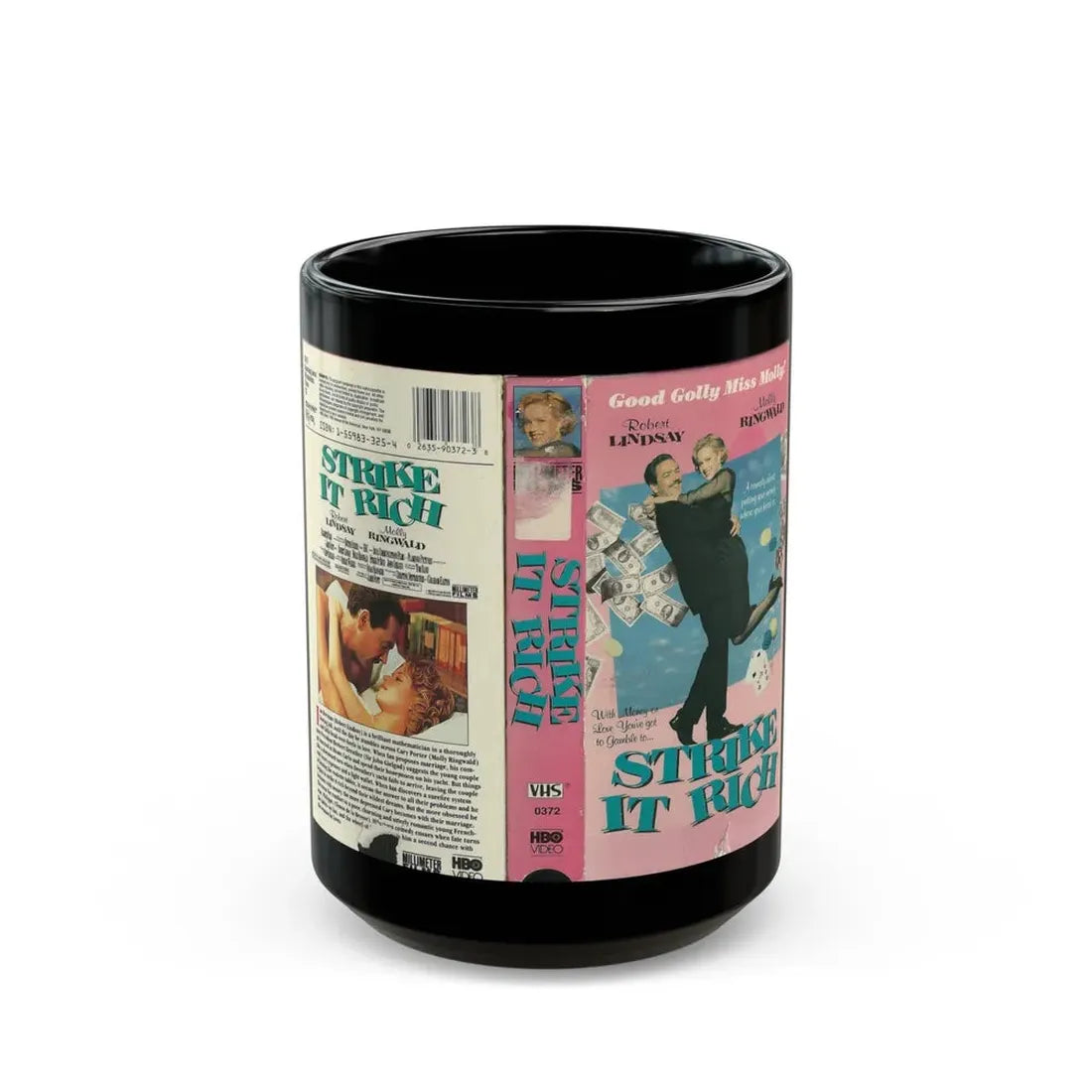 STRIKE IT RICH (VHS COVER) - Black Coffee Mug 15oz - Go Mug Yourself