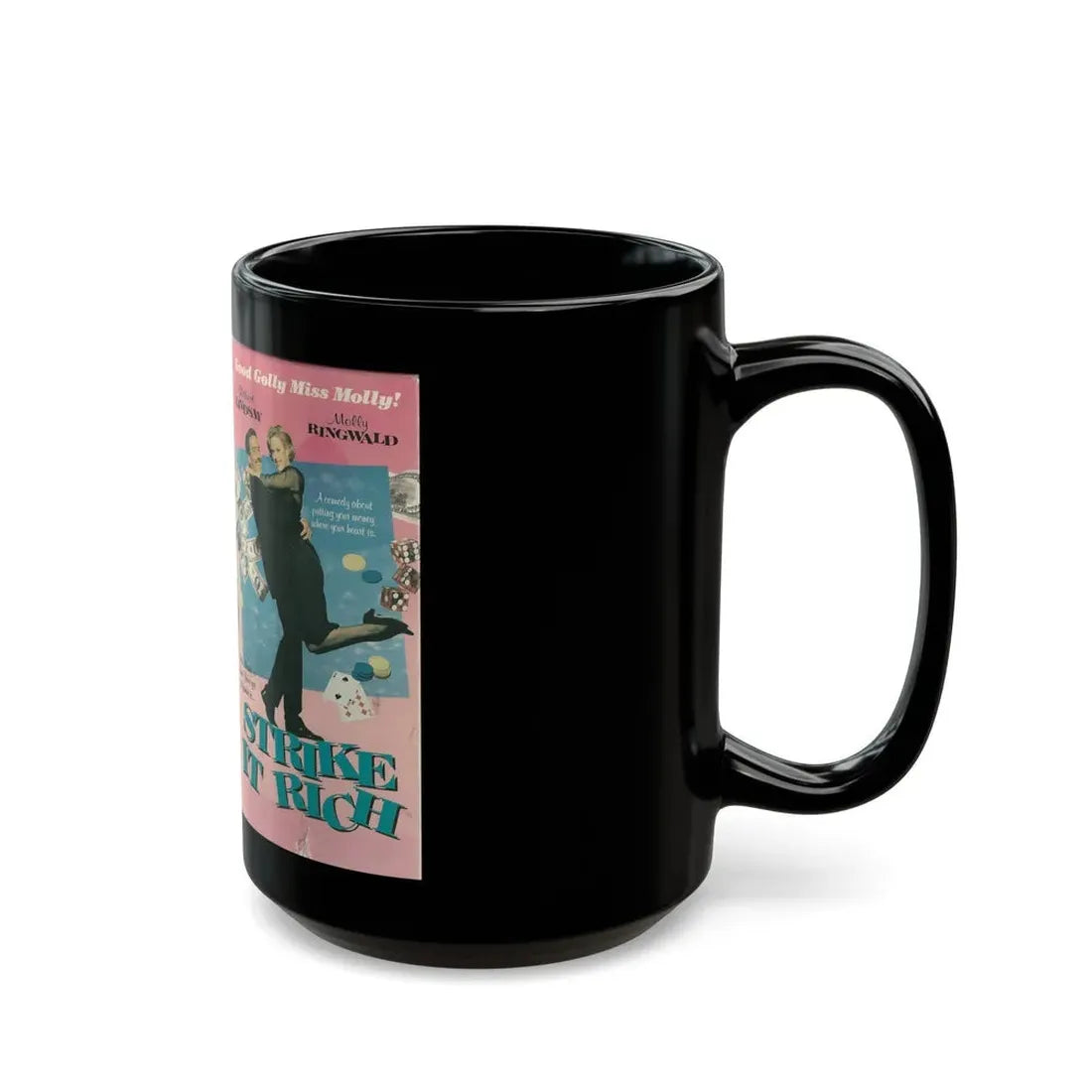 STRIKE IT RICH (VHS COVER) - Black Coffee Mug - Go Mug Yourself