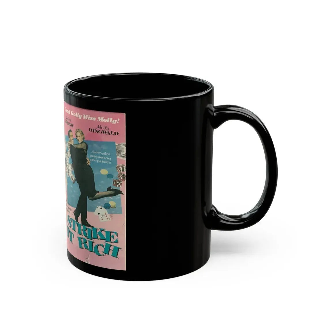 STRIKE IT RICH (VHS COVER) - Black Coffee Mug - Go Mug Yourself