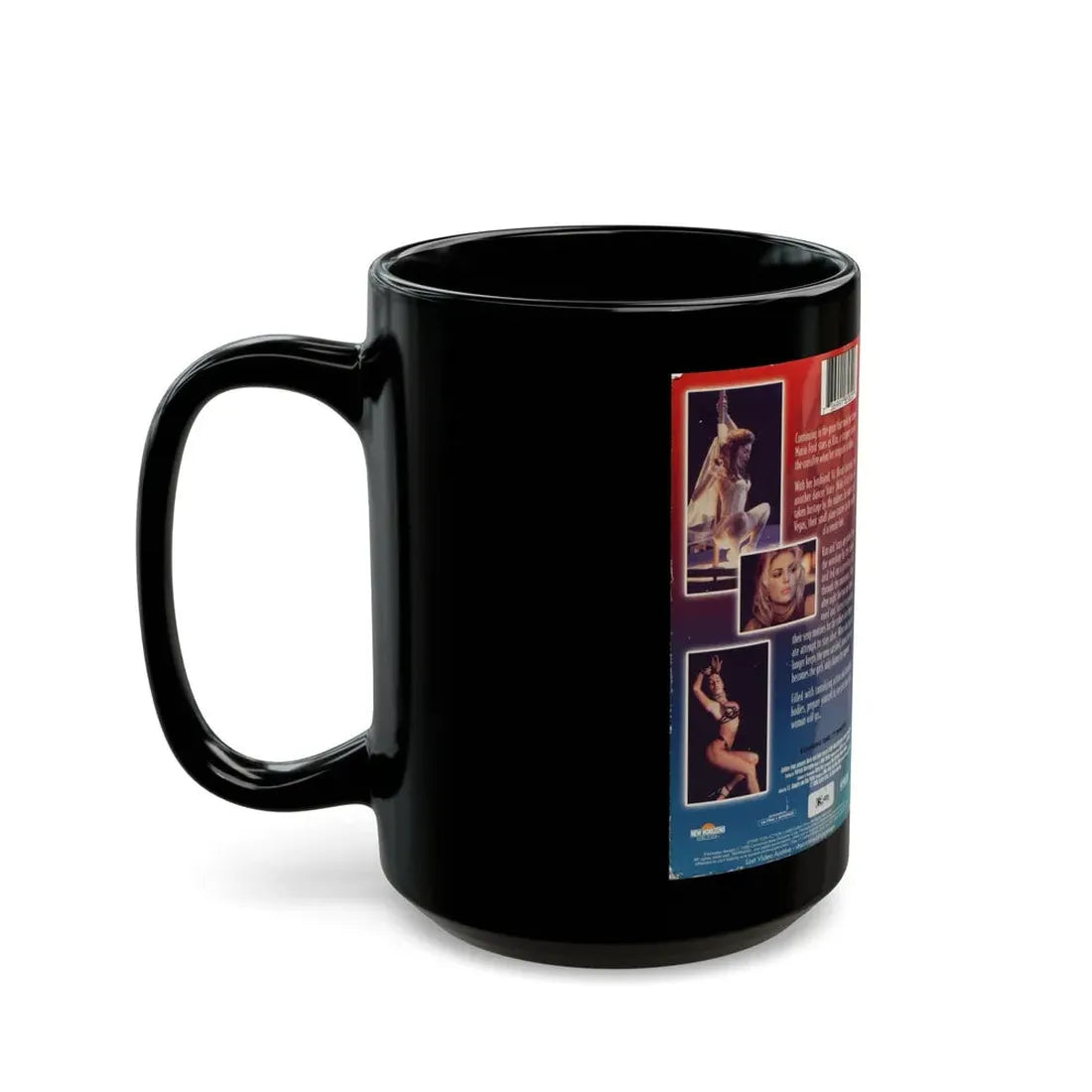 STRIP FOR ACTION (VHS COVER) - Black Coffee Mug - Go Mug Yourself