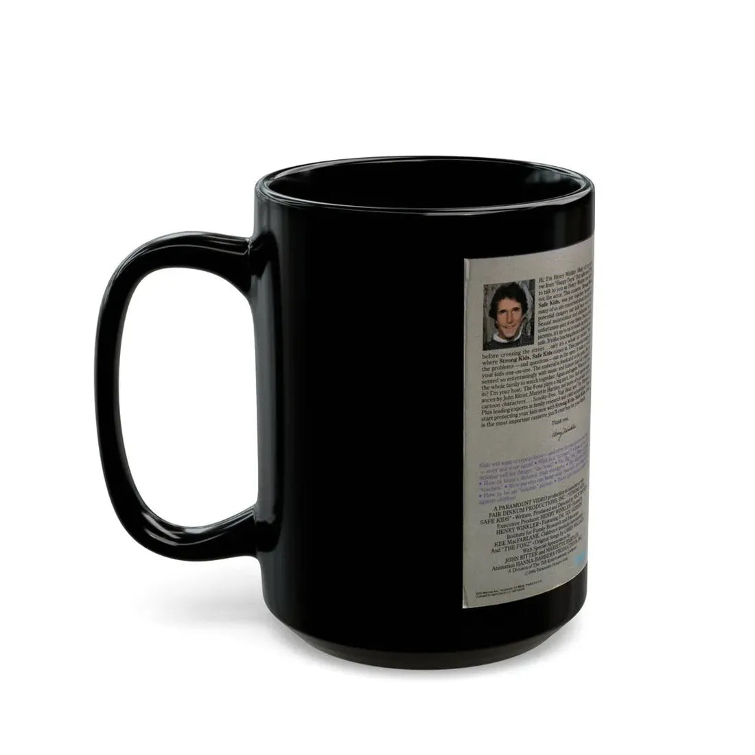STRONG KIDS SAFE KIDS A FAMILY GUIDE (VHS COVER) - Black Coffee Mug - Go Mug Yourself