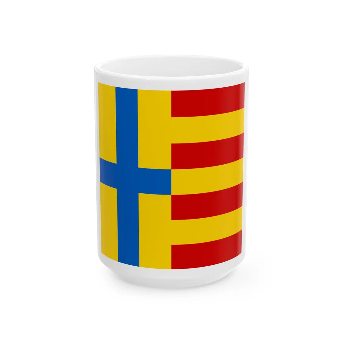 Strusiv flag (Ukraine) White Coffee Mug 15oz - Go Mug Yourself