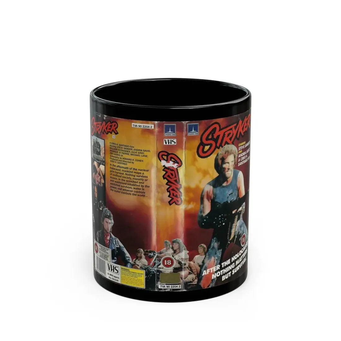 STRYKER STEVE SANDOR (VHS COVER) - Black Coffee Mug 11oz - Go Mug Yourself