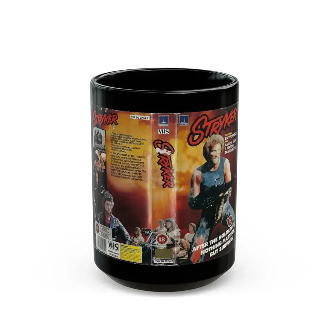 STRYKER STEVE SANDOR (VHS COVER) - Black Coffee Mug 15oz - Go Mug Yourself