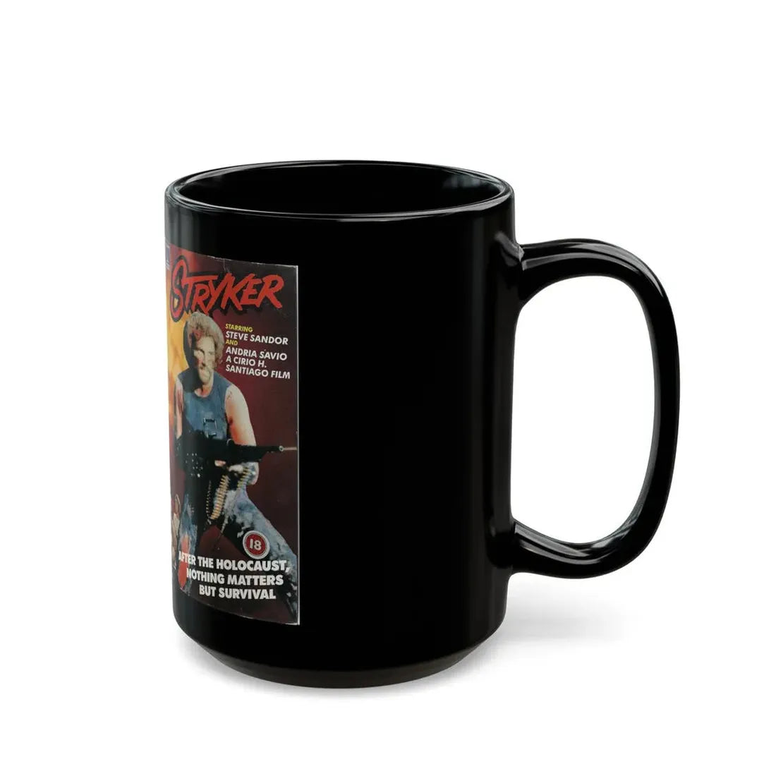 STRYKER STEVE SANDOR (VHS COVER) - Black Coffee Mug - Go Mug Yourself