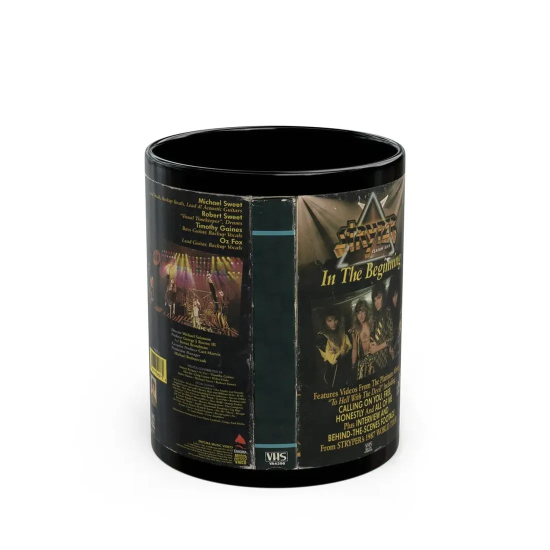 STRYPER IN THE BEGINNING version 2 (VHS COVER) - Black Coffee Mug 11oz - Go Mug Yourself