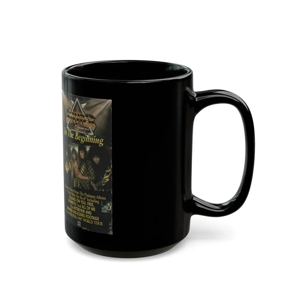 STRYPER IN THE BEGINNING version 2 (VHS COVER) - Black Coffee Mug - Go Mug Yourself