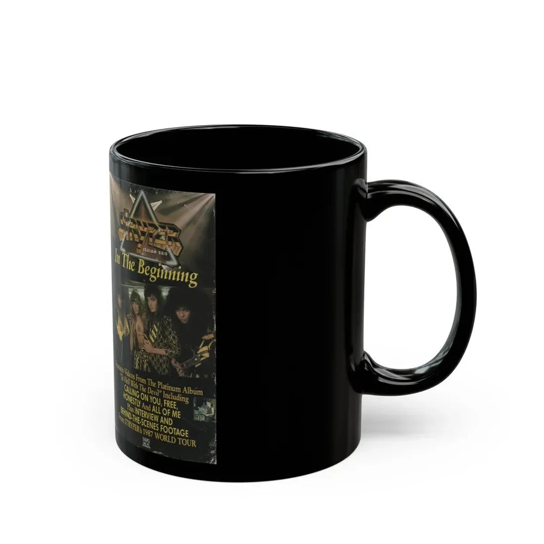 STRYPER IN THE BEGINNING version 2 (VHS COVER) - Black Coffee Mug - Go Mug Yourself