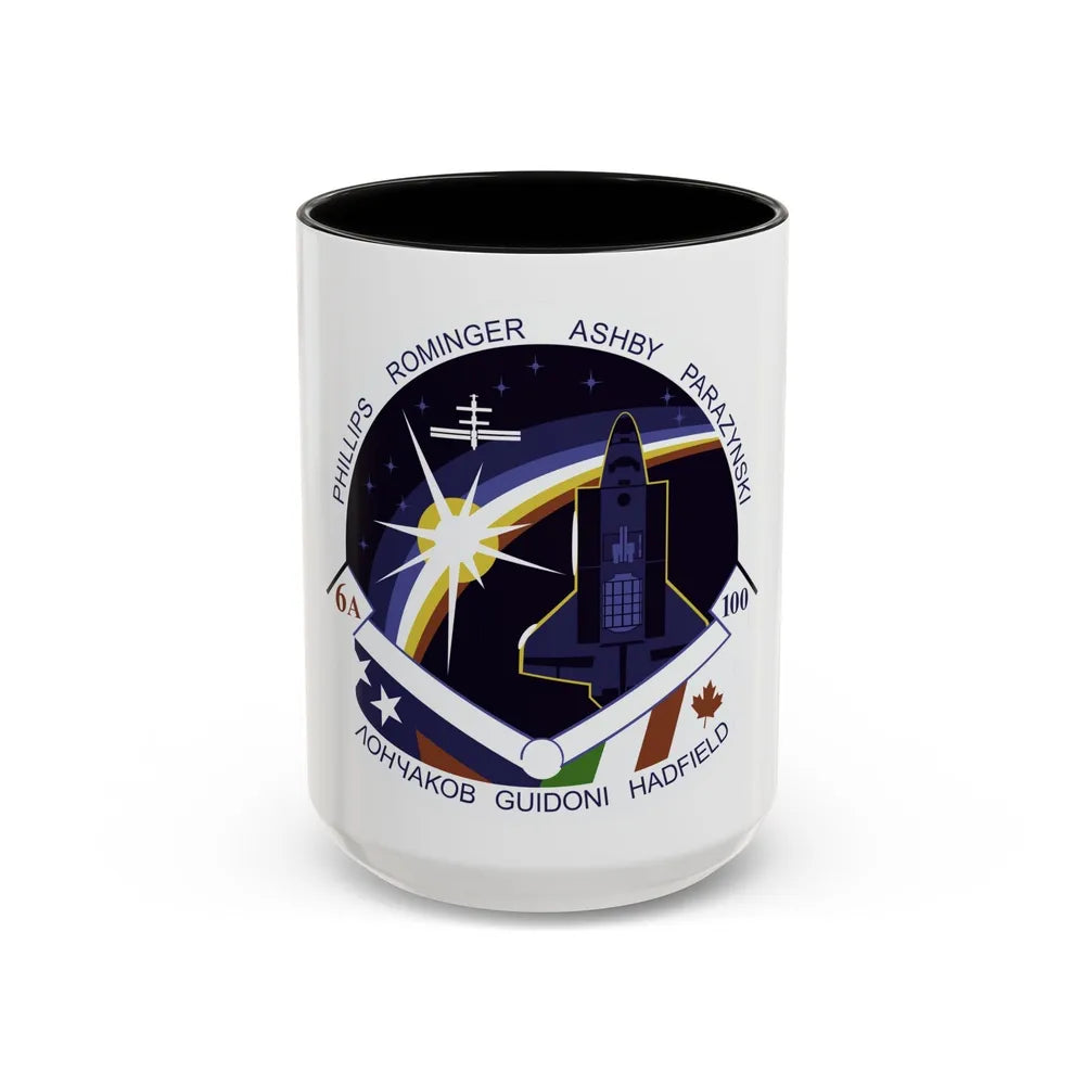 STS 100 (NASA) Accent Coffee Mug-15oz-Black-Go Mug Yourself