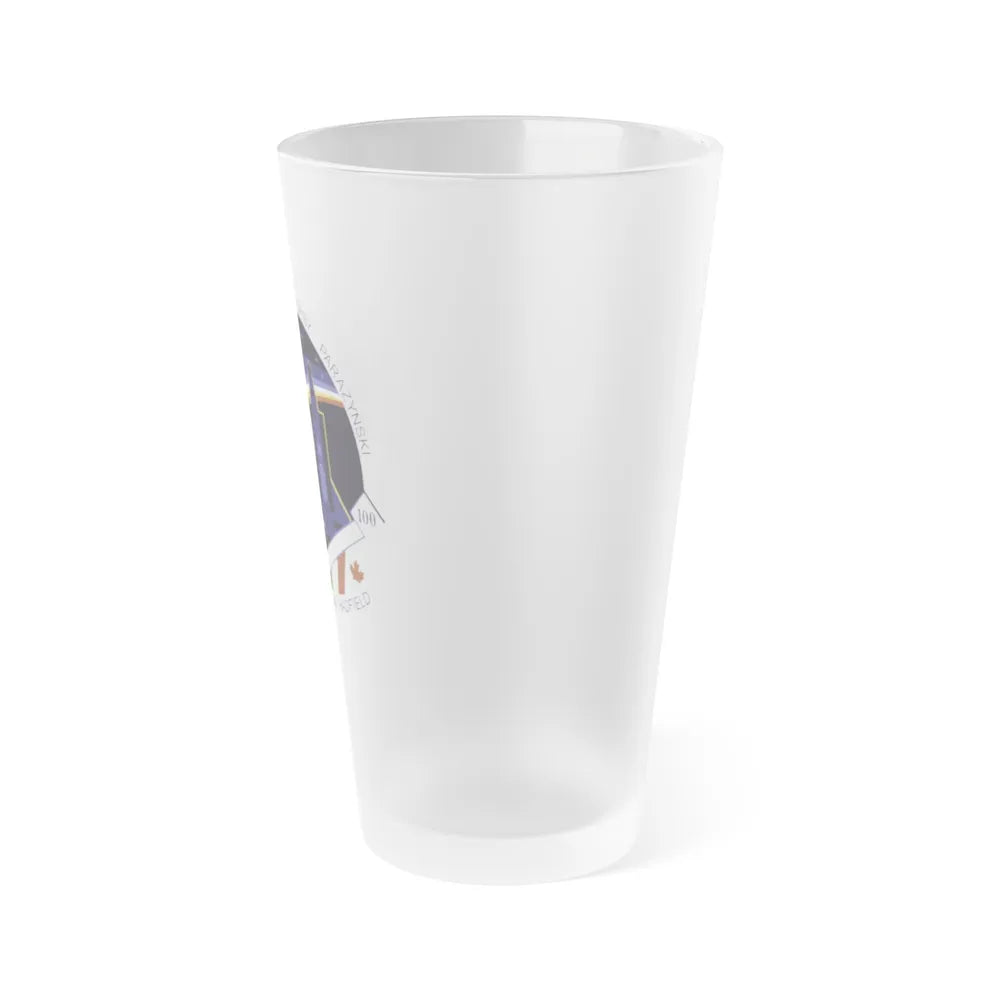 STS 100 (NASA) Frosted Pint Glass 16oz-Go Mug Yourself