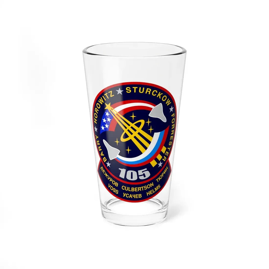 STS 105 (NASA) Pint Glass 16oz 16oz - Go Mug Yourself