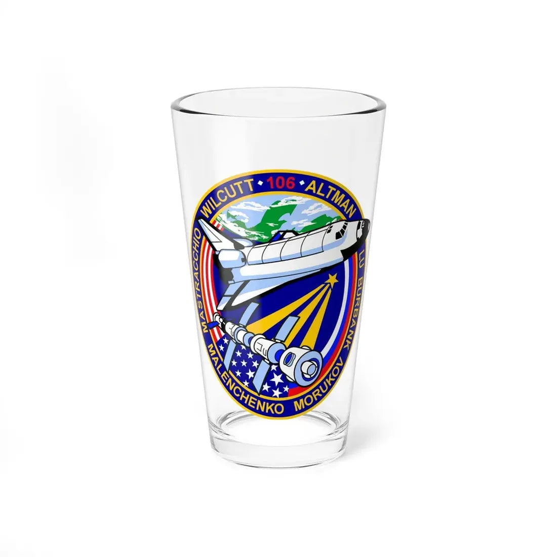 STS 106 (NASA) Pint Glass 16oz 16oz - Go Mug Yourself