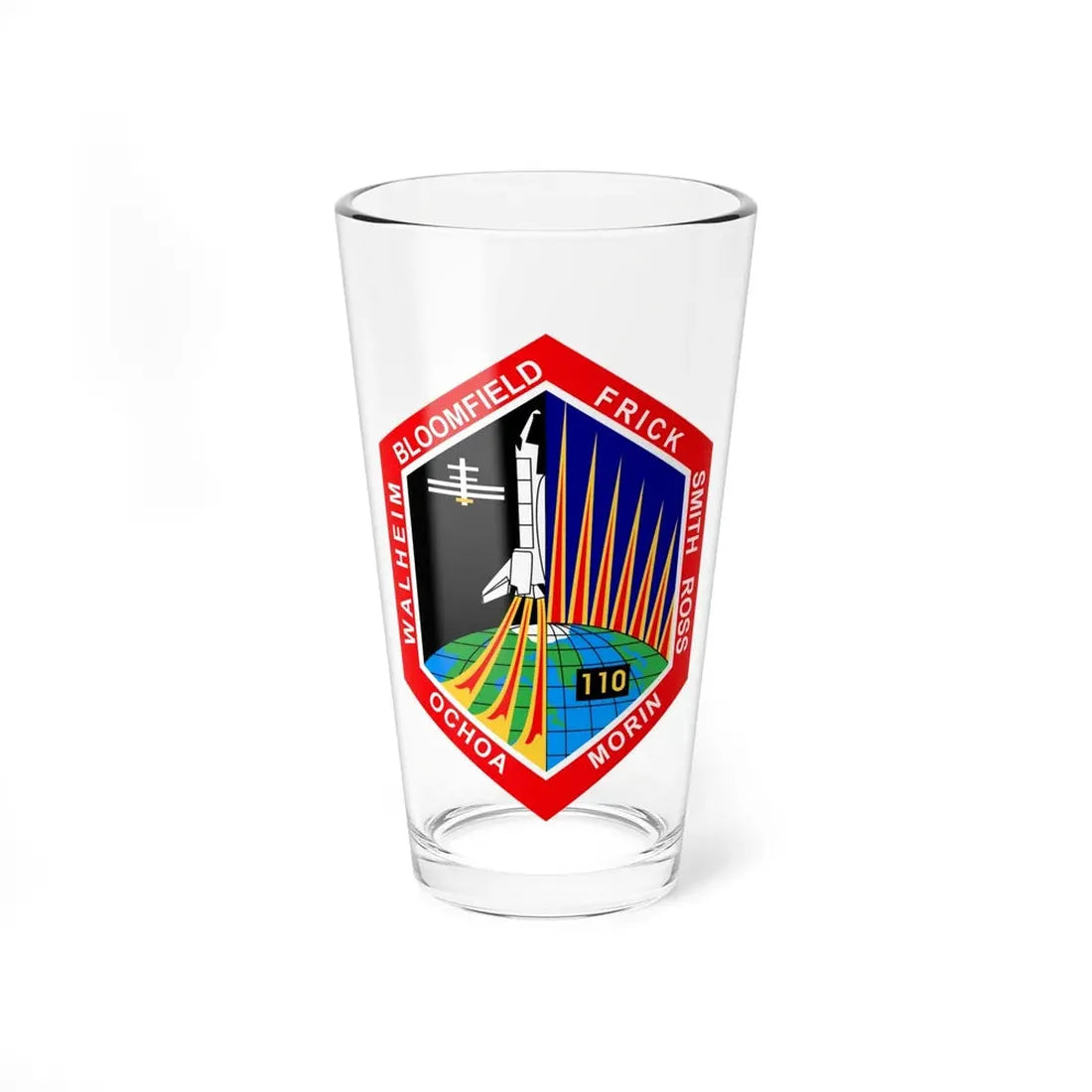 STS 110 (NASA) Pint Glass 16oz 16oz - Go Mug Yourself