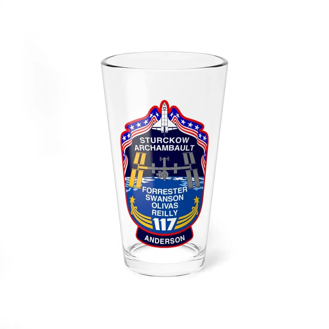 STS 117 v2 (NASA) Pint Glass 16oz 16oz - Go Mug Yourself