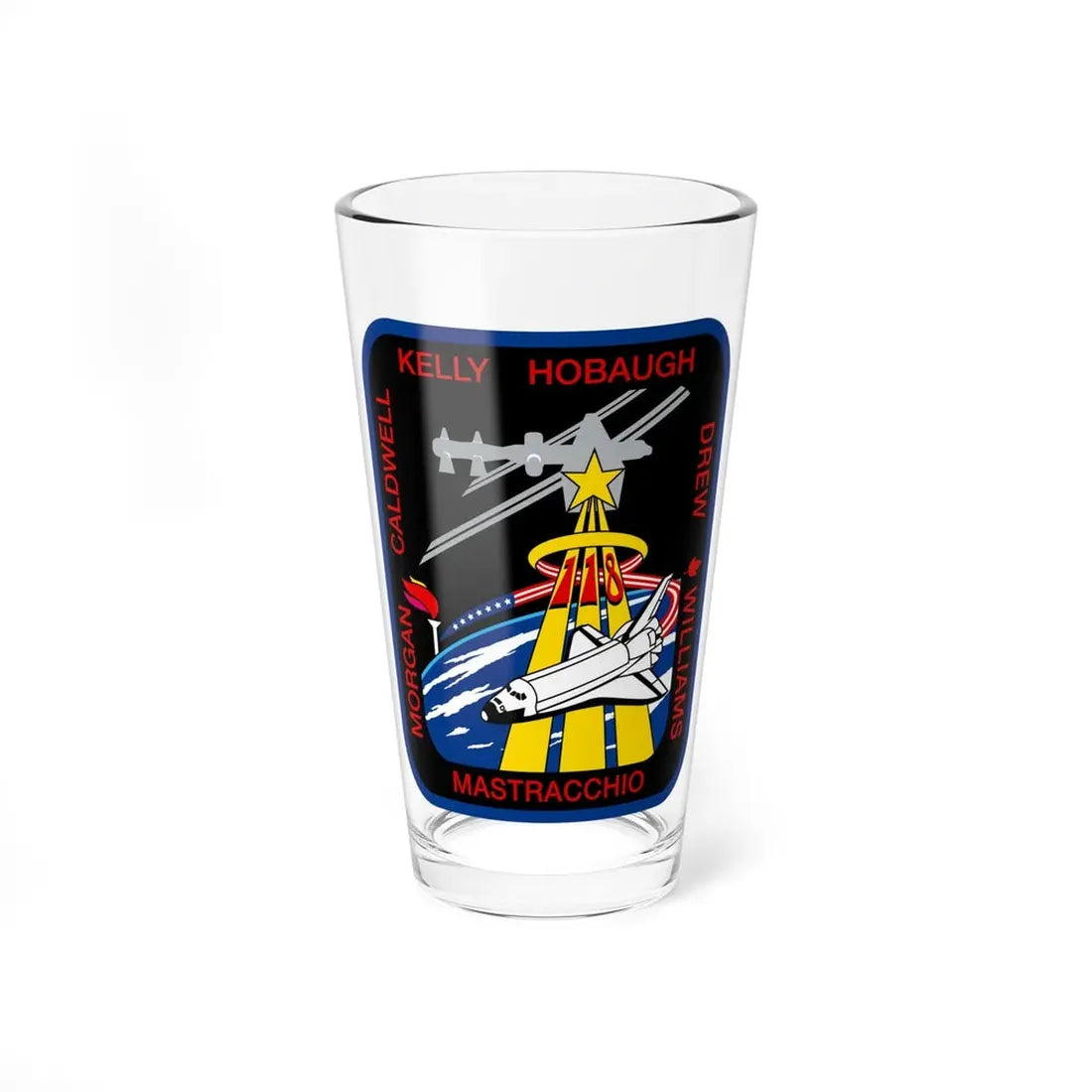 STS 118 (NASA) Pint Glass 16oz 16oz - Go Mug Yourself