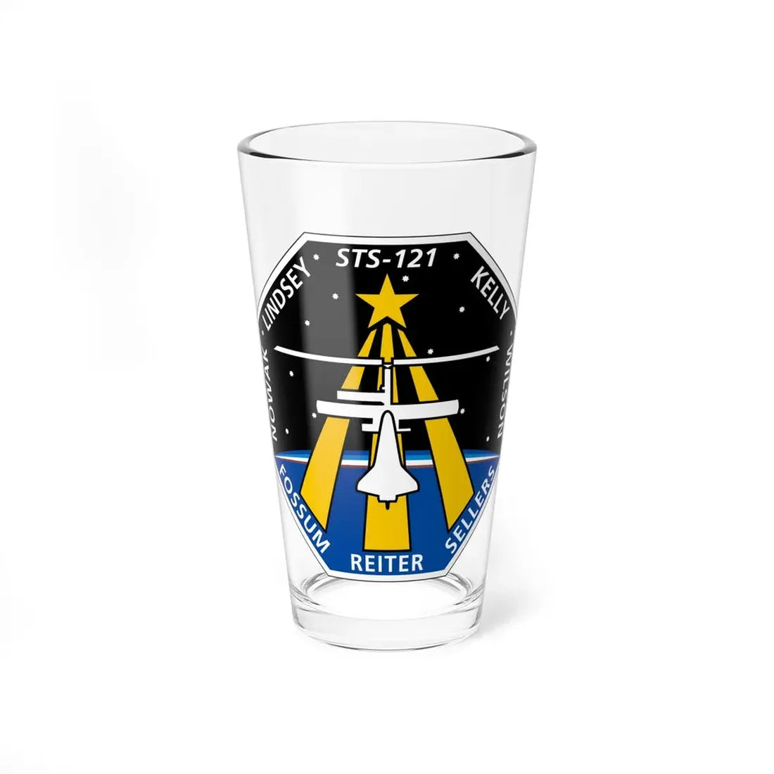 STS 121 (NASA) Pint Glass 16oz 16oz - Go Mug Yourself