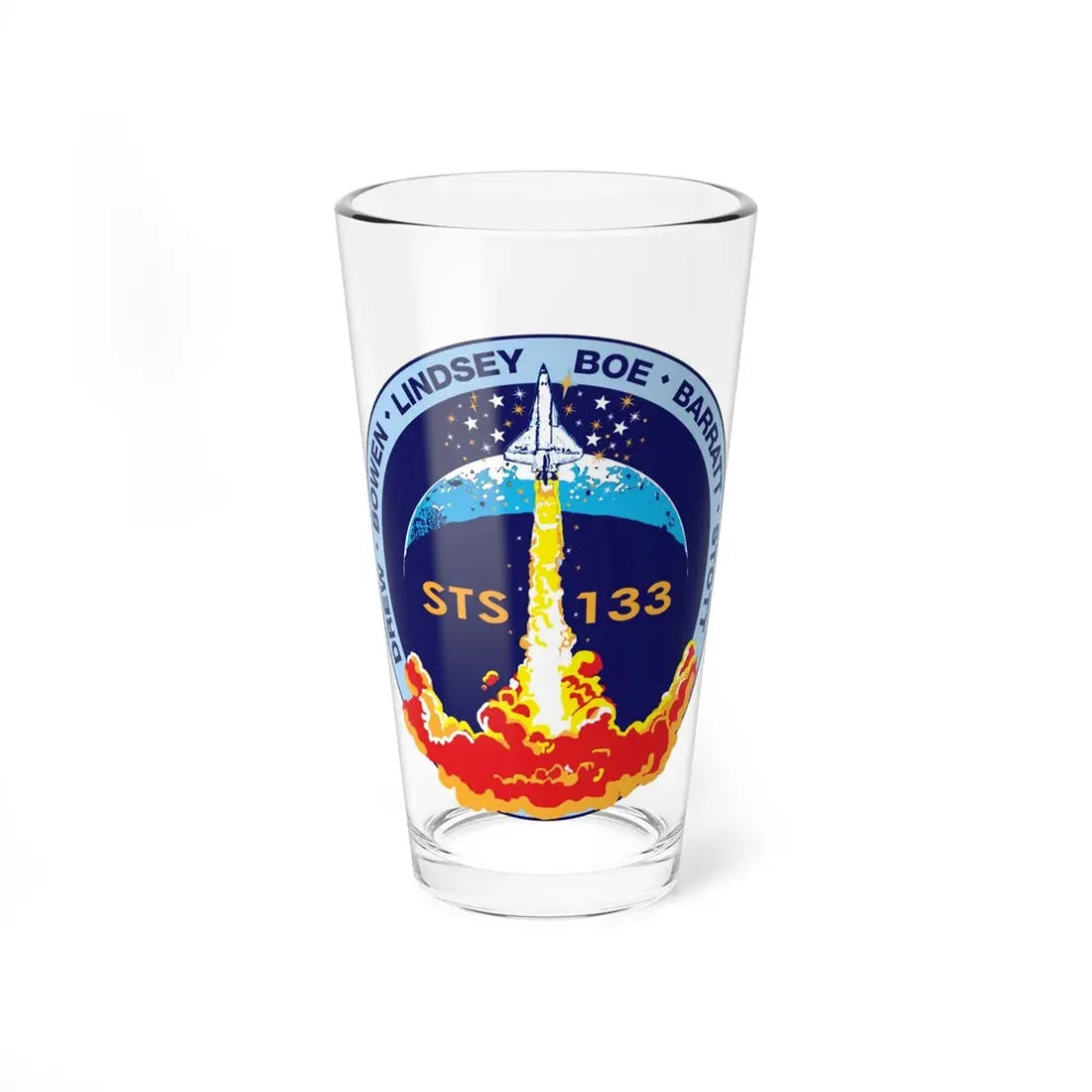STS 133 (NASA) Pint Glass 16oz 16oz - Go Mug Yourself