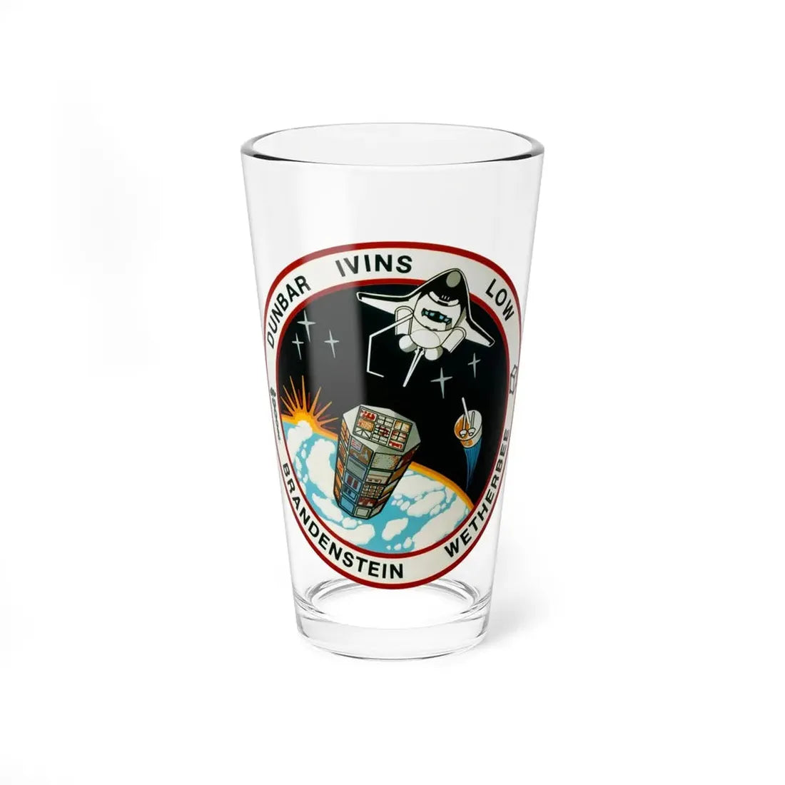 STS 32 (NASA) Pint Glass 16oz 16oz - Go Mug Yourself