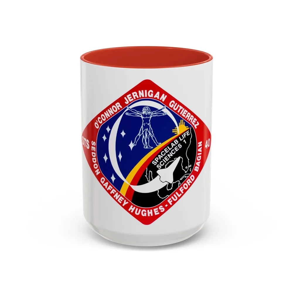 STS 40 (NASA) Accent Coffee Mug-15oz-Red-Go Mug Yourself