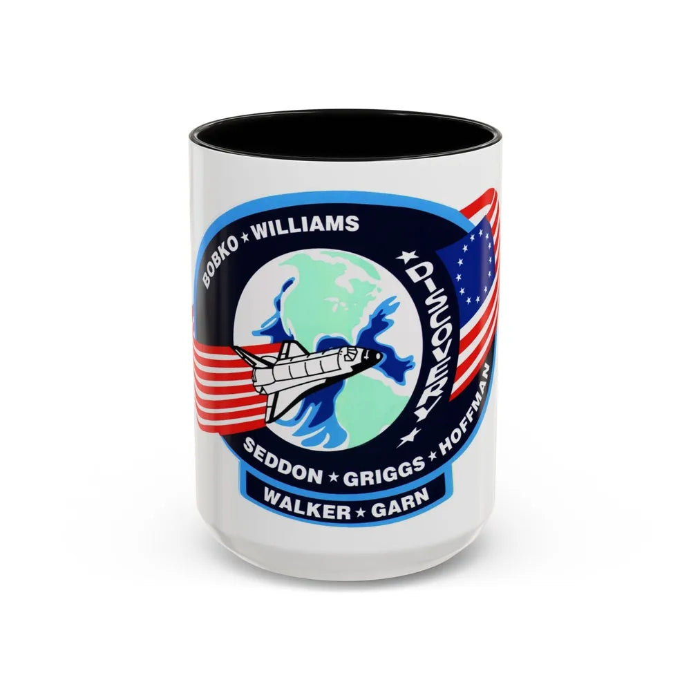 STS 51 d (NASA) Accent Coffee Mug-15oz-Black-Go Mug Yourself