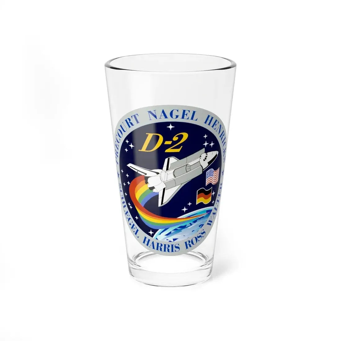 STS 55 (NASA) Pint Glass 16oz 16oz - Go Mug Yourself