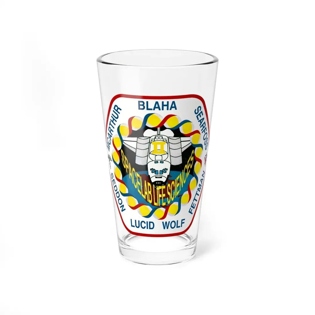 STS 58 (NASA) Pint Glass 16oz 16oz - Go Mug Yourself