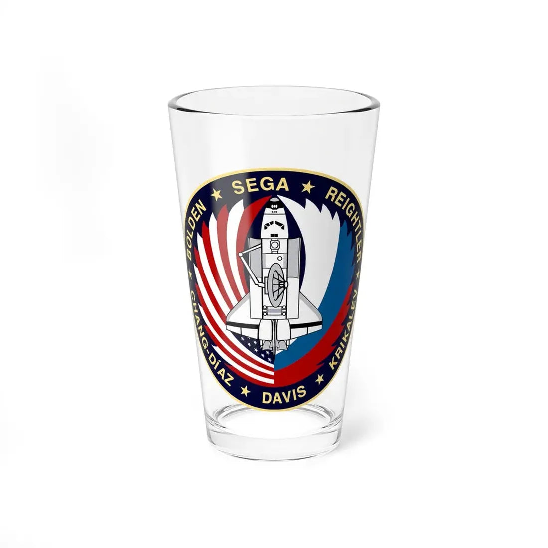 STS 60 (NASA) Pint Glass 16oz 16oz - Go Mug Yourself
