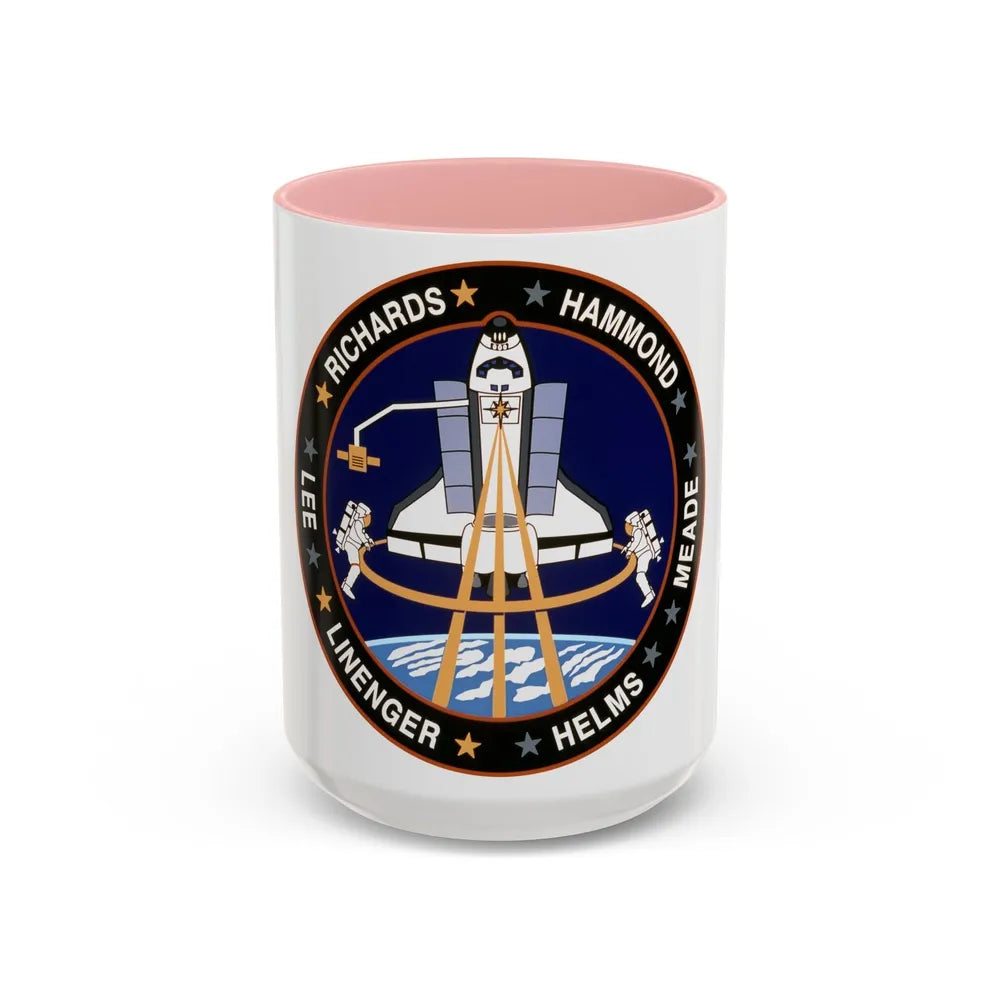 STS 64 (NASA) Accent Coffee Mug-15oz-Pink-Go Mug Yourself
