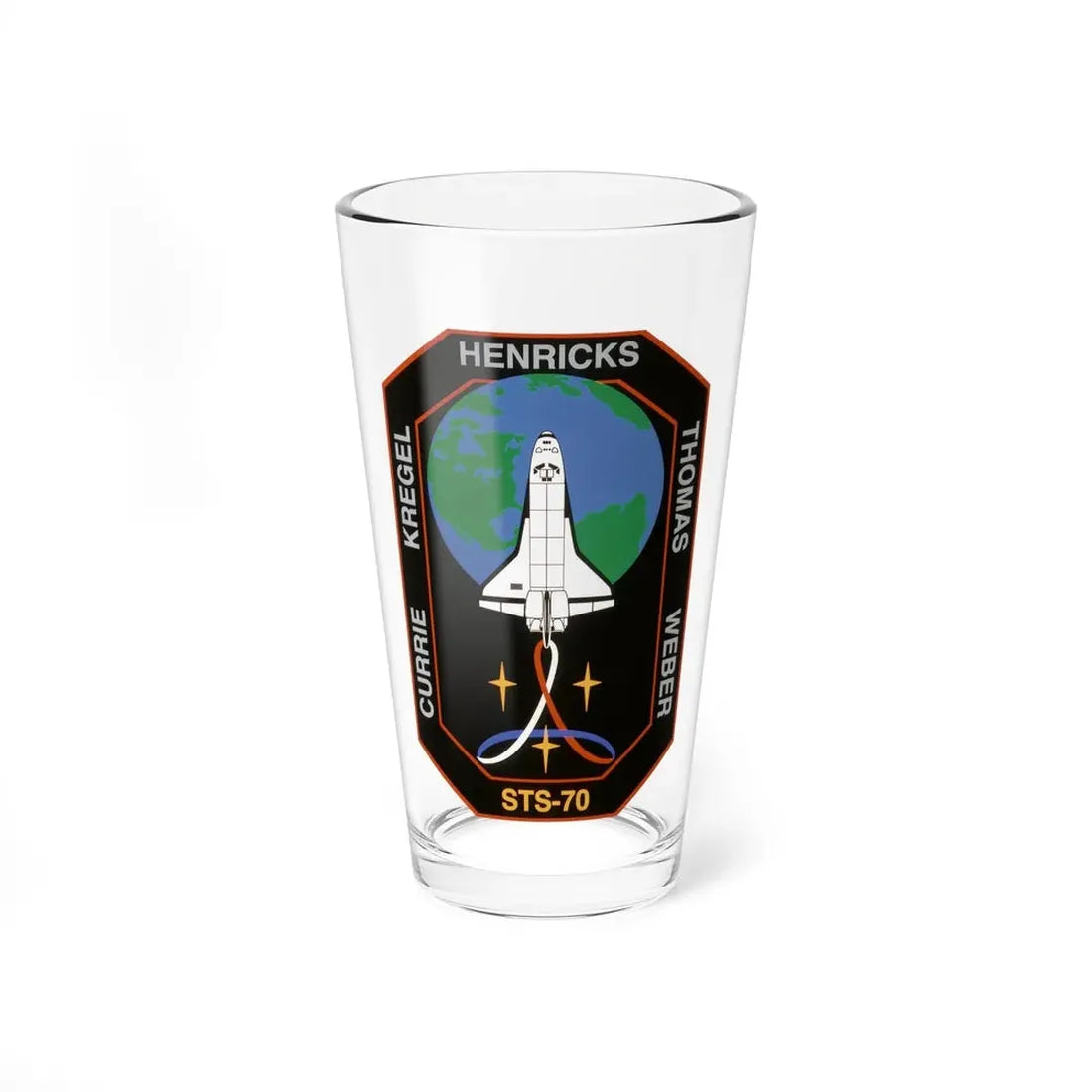 STS 70 (NASA) Pint Glass 16oz 16oz - Go Mug Yourself