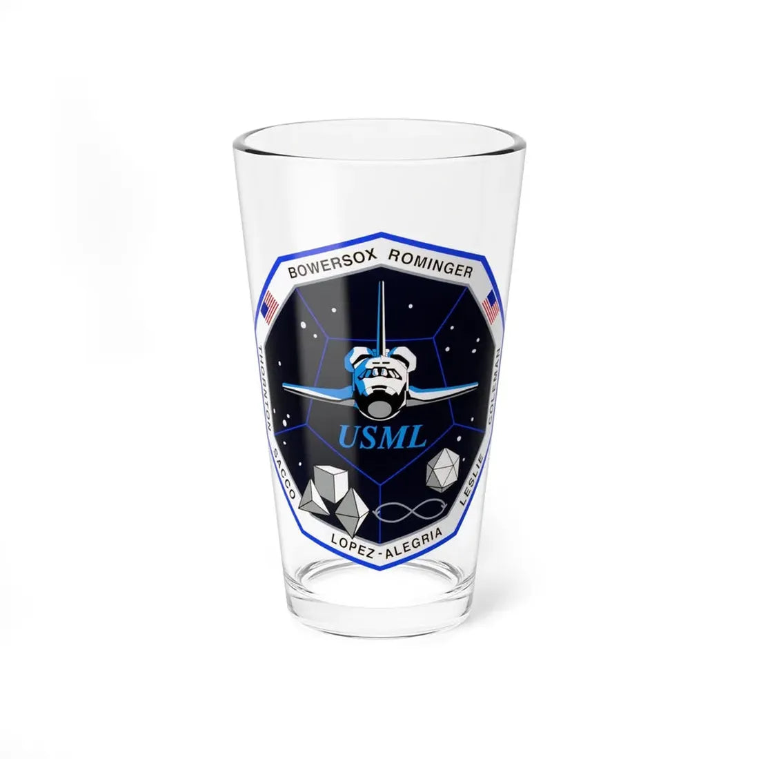 STS 73 (NASA) Pint Glass 16oz 16oz - Go Mug Yourself