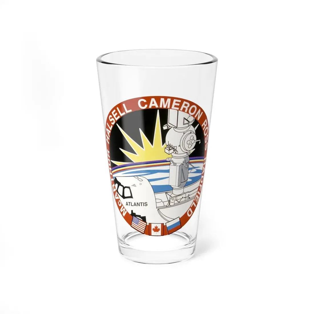 STS 74 (NASA) Pint Glass 16oz 16oz - Go Mug Yourself