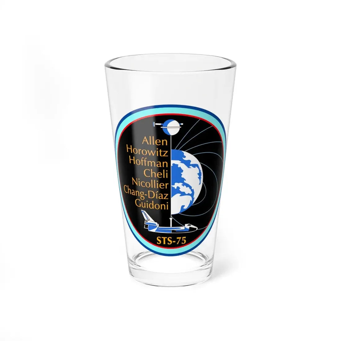 STS 75 (NASA) Pint Glass 16oz 16oz - Go Mug Yourself