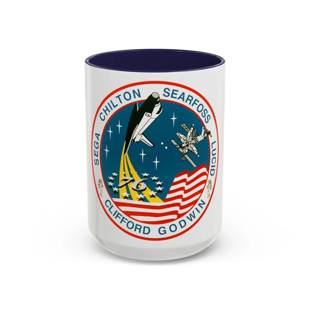 STS 76 (NASA) Accent Coffee Mug-15oz-Navy-Go Mug Yourself