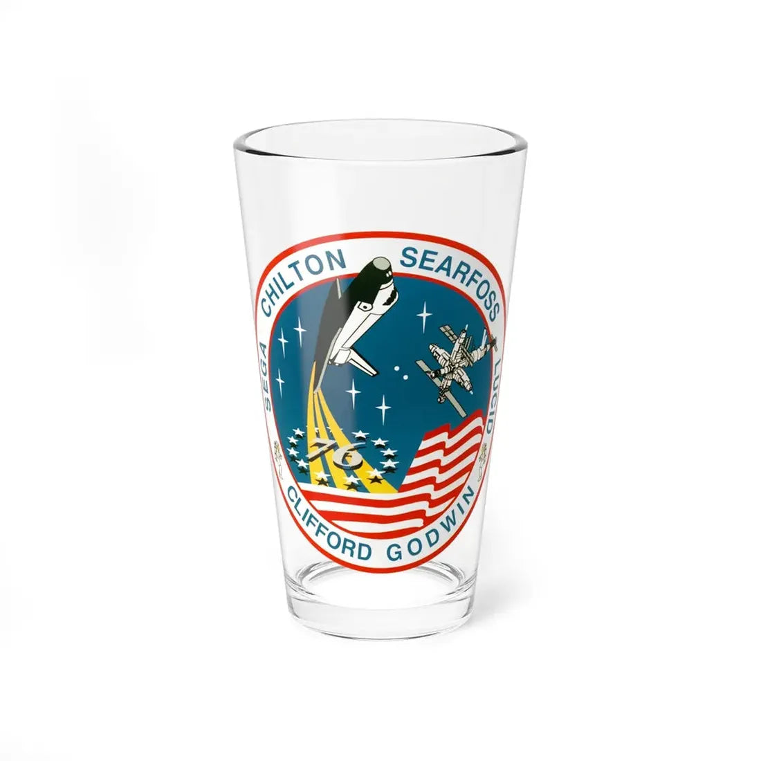STS 76 (NASA) Pint Glass 16oz 16oz - Go Mug Yourself