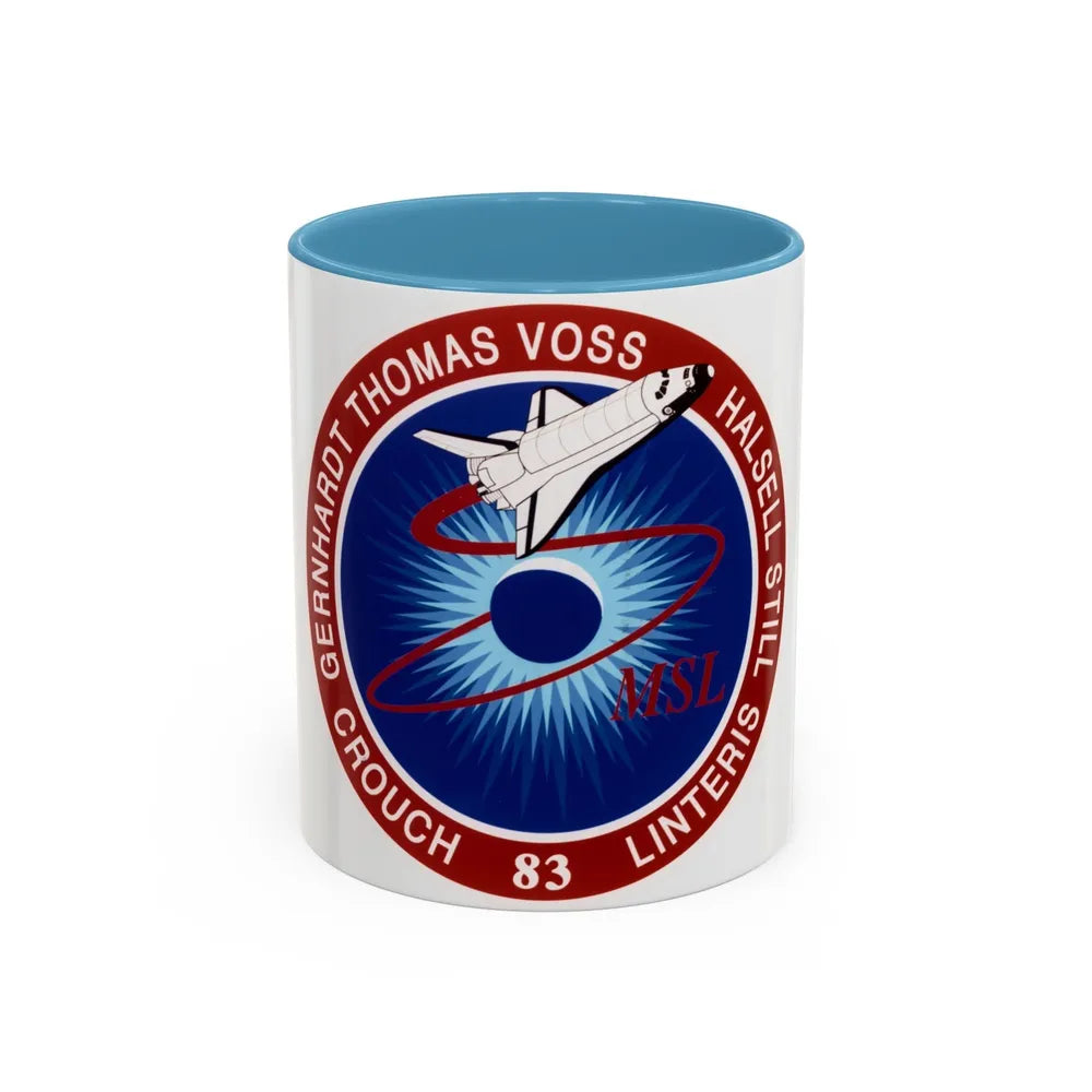 STS 83 (NASA) Accent Coffee Mug-11oz-Light Blue-Go Mug Yourself