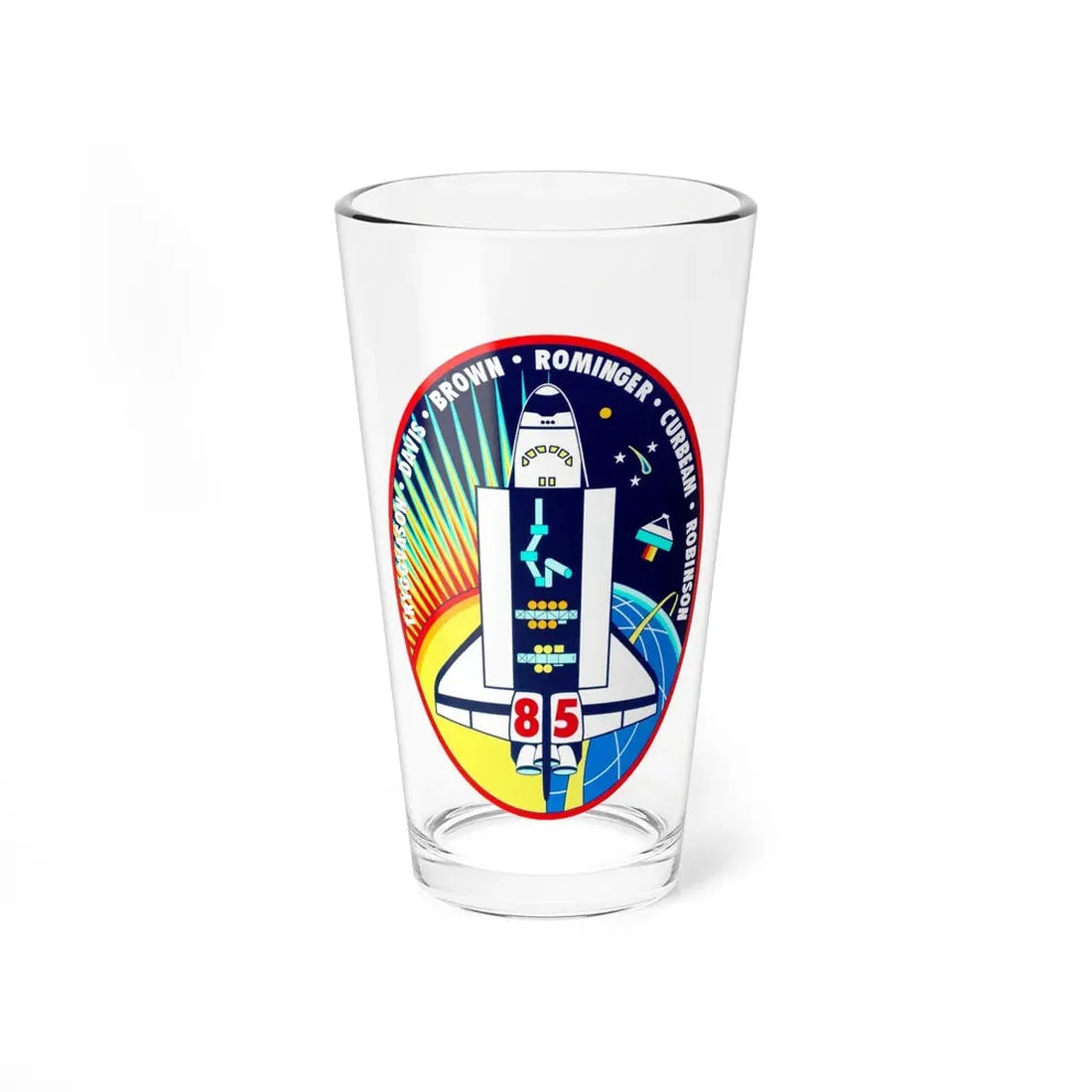 STS 85 (NASA) Pint Glass 16oz 16oz - Go Mug Yourself