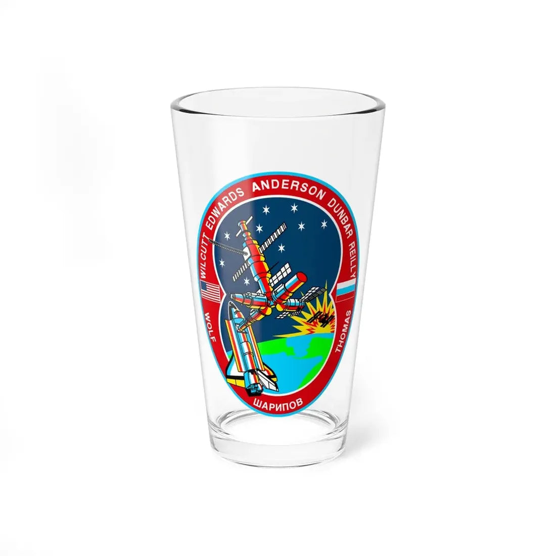 STS 89 (NASA) Pint Glass 16oz 16oz - Go Mug Yourself