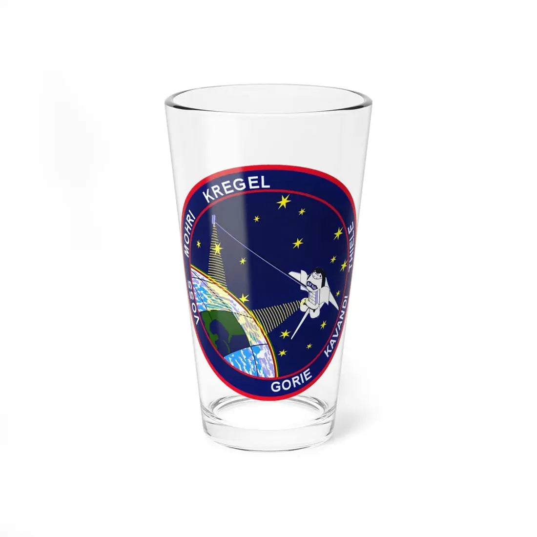 STS 99 (NASA) Pint Glass 16oz 16oz - Go Mug Yourself