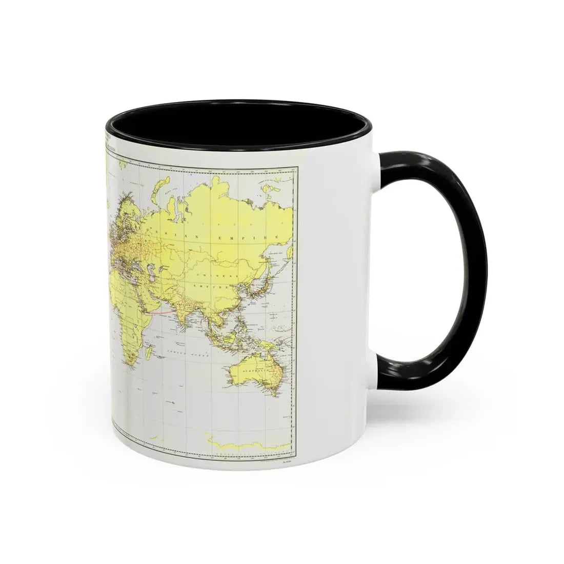 Submarine Cables of the World (1896) (Map) Accent Coffee Mug - Go Mug Yourself