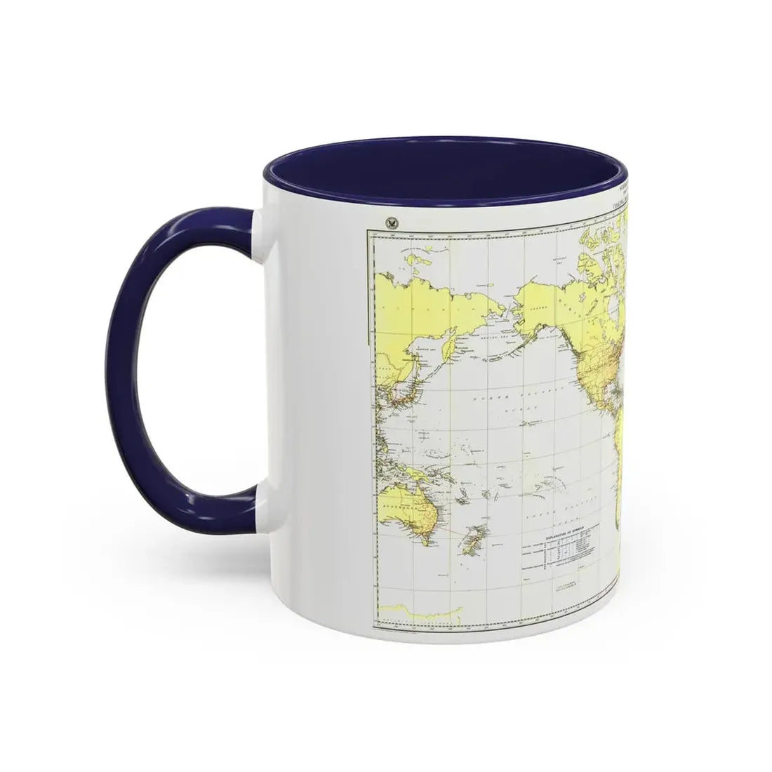Submarine Cables of the World (1896) (Map) Accent Coffee Mug - Go Mug Yourself