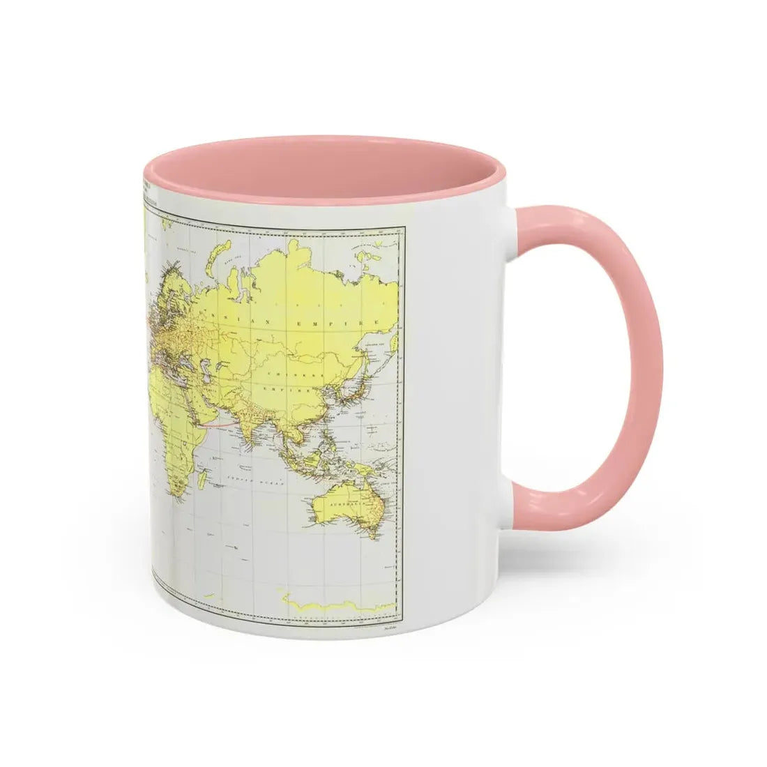 Submarine Cables of the World (1896) (Map) Accent Coffee Mug - Go Mug Yourself