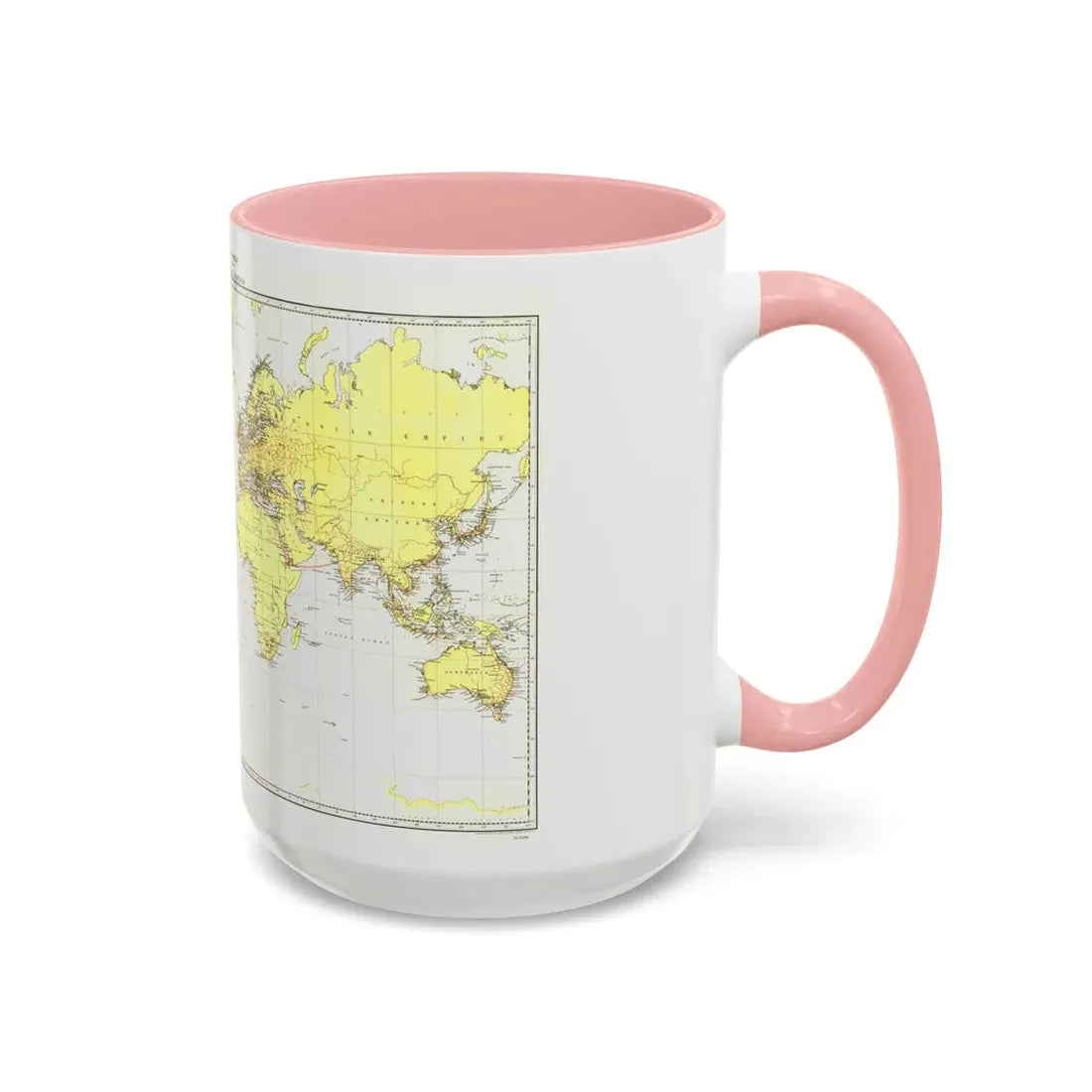 Submarine Cables of the World (1896) (Map) Accent Coffee Mug - Go Mug Yourself