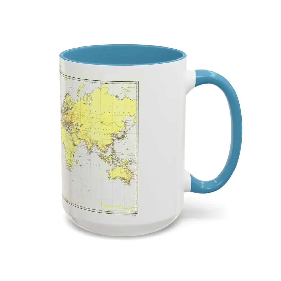 Submarine Cables of the World (1896) (Map) Accent Coffee Mug - Go Mug Yourself