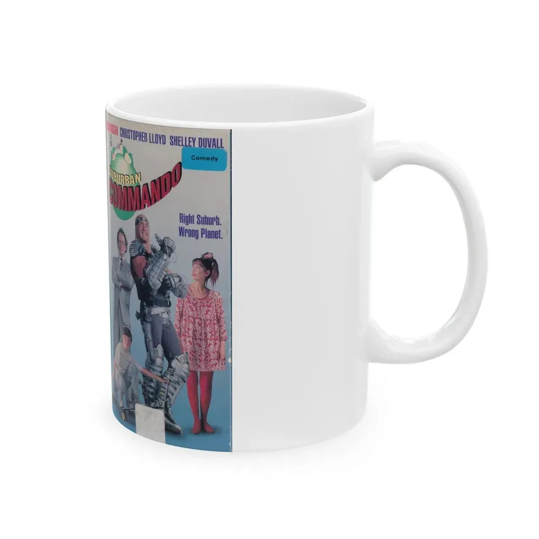 SUBURBAN COMMANDO (VHS COVER) - White Coffee Mug - Go Mug Yourself