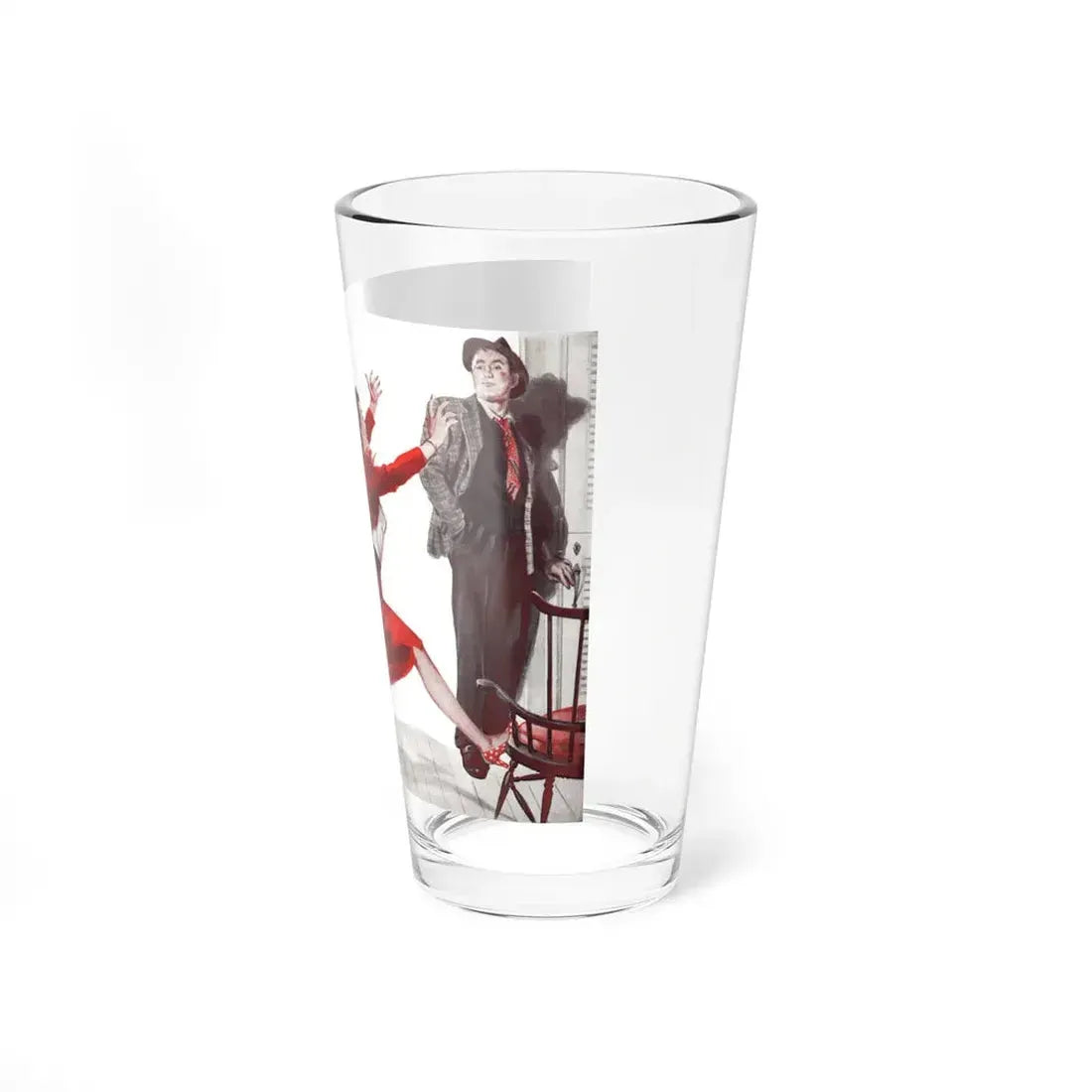 Sucker Fight, Argosy, July 1949 (Magazine Illustration) Pint Glass 16oz - Go Mug Yourself